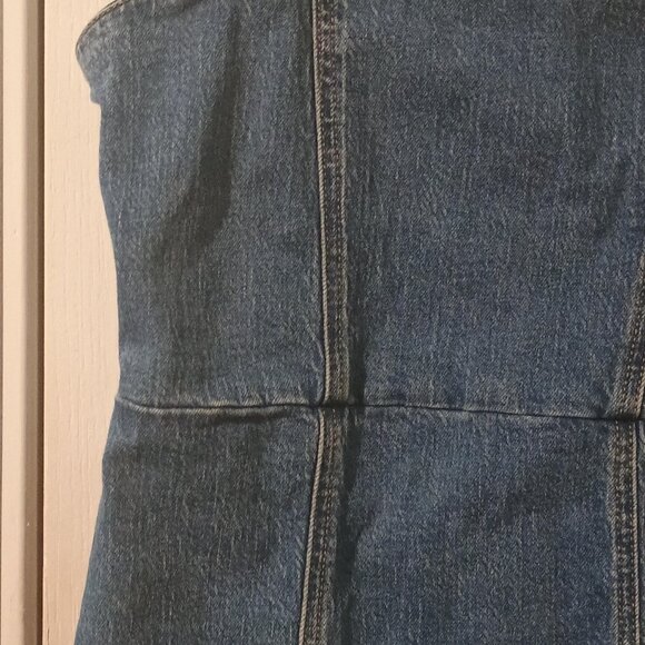 Art Class/Mini Dress/Girls XXL 18/Blue Denim/Square Neck Trendy Cute - Picture 6 of 10